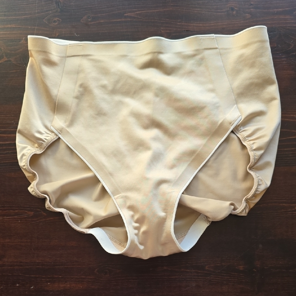 Maidenform High-Waist Shaping Panty Beige Nude Tummy Control Brief L/G